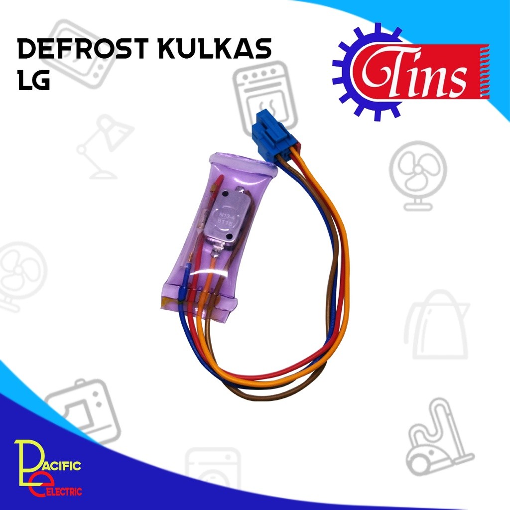 DEFROST BIMETAL LG NO 2 DEFROST BIMETAL 4 KABEL DEFROST KULKAS FUSE SET BIMETAL