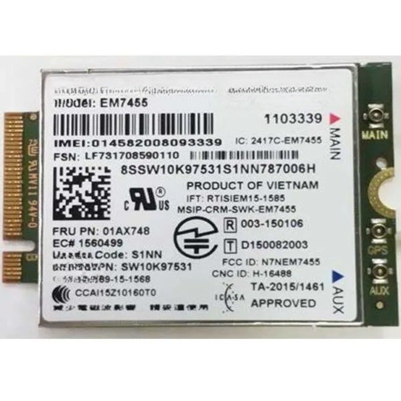 01AX748 EM7455 4G LTE card for lenovo thinkpad X260 X270 T470S x1 Mobile Module Wireless wwan NGFF c