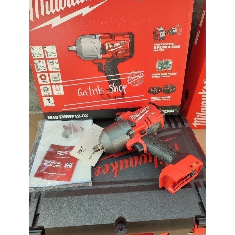 Milwaukee Impact Wrench M18 FHIWF 12 Impact Baterai Milwaukee M18 1/2"