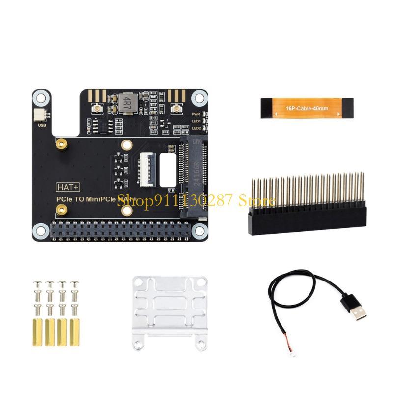 J1HC PCIE to Mini PCIe HAT+ For Wireless Networking WIFI Card Bluetoothcompatible