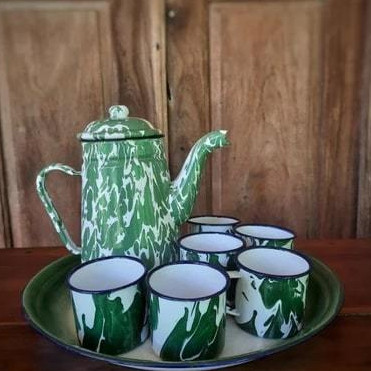 Teko Eskan Mug Burik Blirik TIMBANGAN / Teko Mug Enamel / Teko Mug Hijau/ Teko Jadul/ Ceret Jadul An