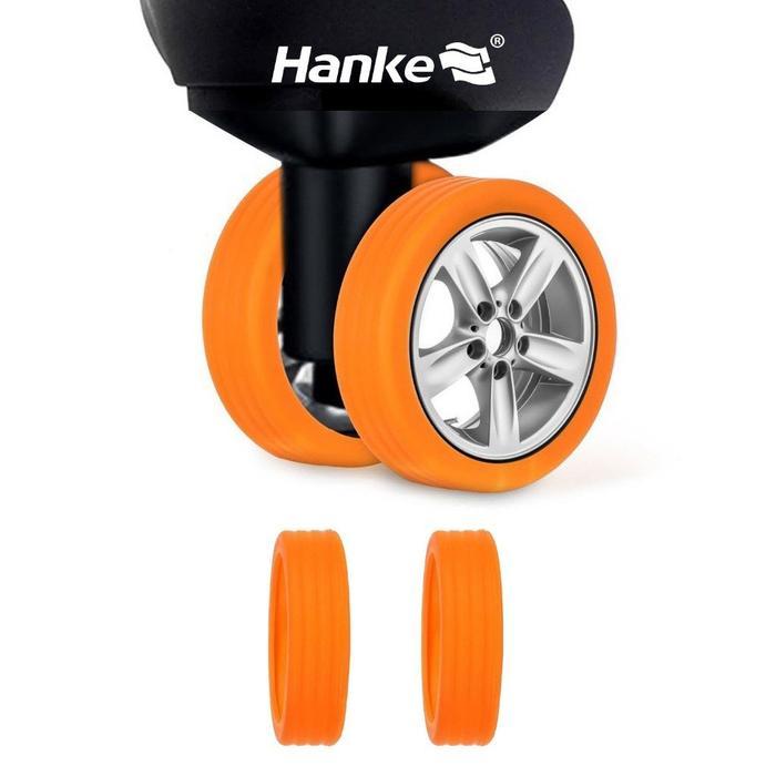 <GOPENAN> Roaming Silikon Roda untuk Koper Kabin & Bagasi - Orange, 8 Pcs