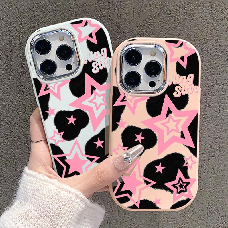 Casing Hp For Samsung Case A32 5G A34 M32 Oval Plating Lens Cool Bintang Silicone