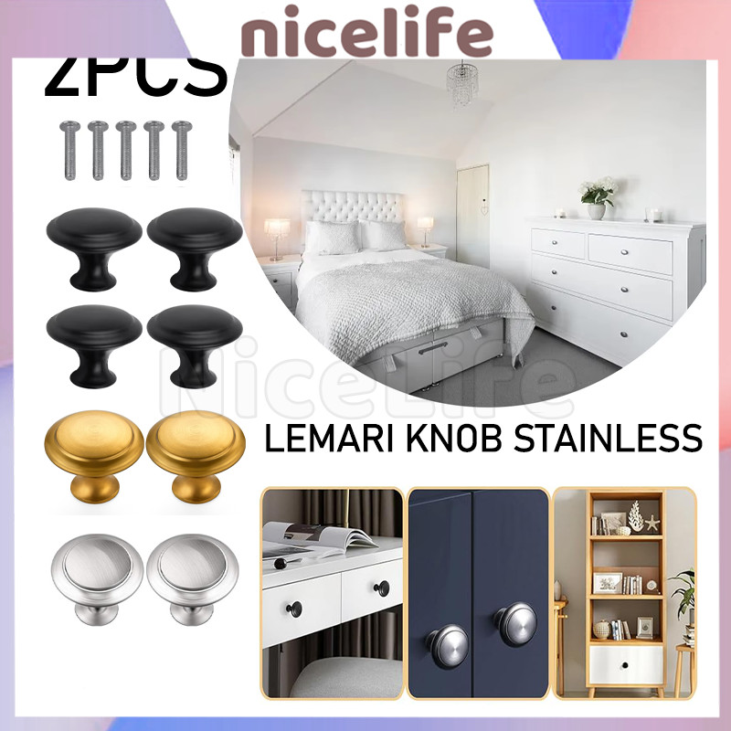 Tarikan KNOB BULAT Lemari Laci Handle / Knob Lemari Aluminium Bulat Minimalis