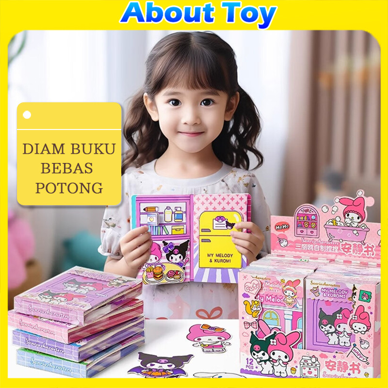 DIY Quiet Book Buku Sticker Lucu 3D Sticker Book Aesthetic Scrapbook
