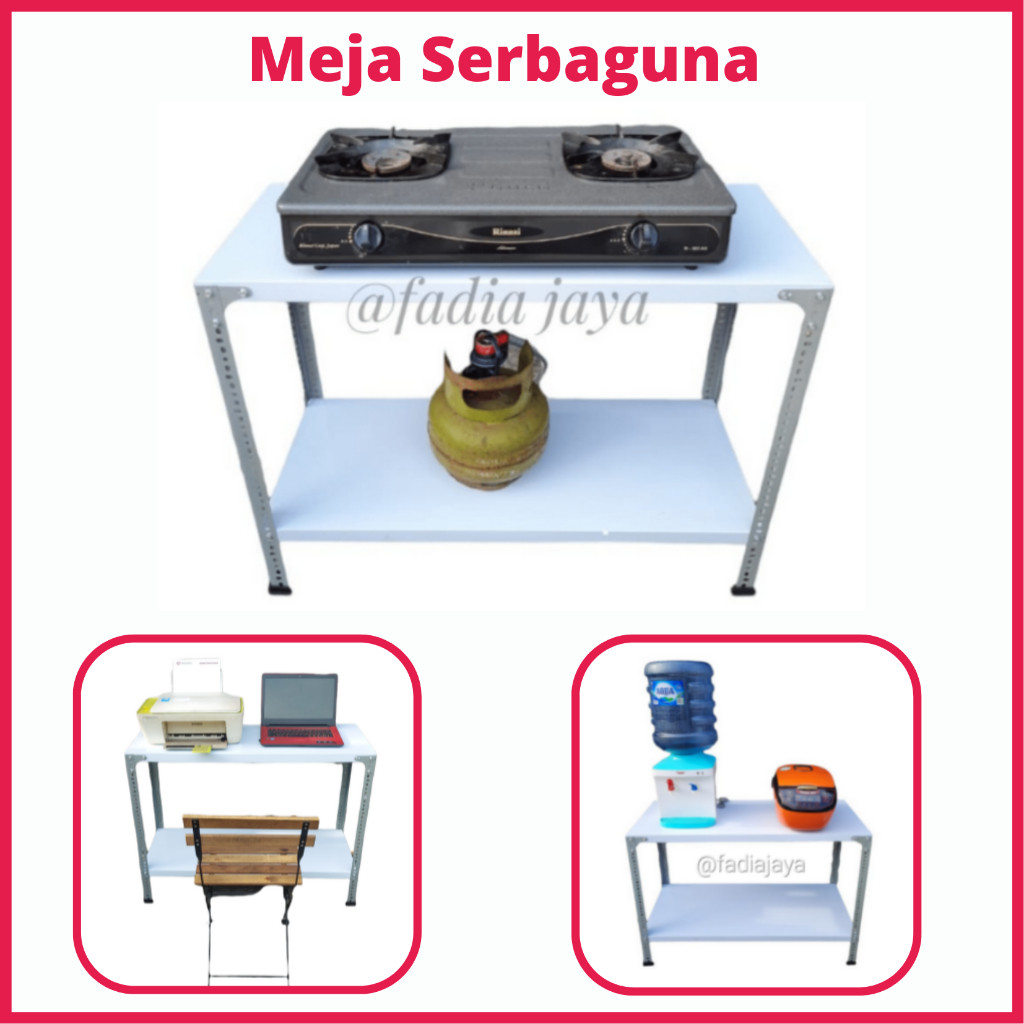 [SETIYA KITCHEN] Rak Besi Meja Dapur Tempat Kompor Gas 2 Tungku Portable Serbaguna Multifungsi Murah