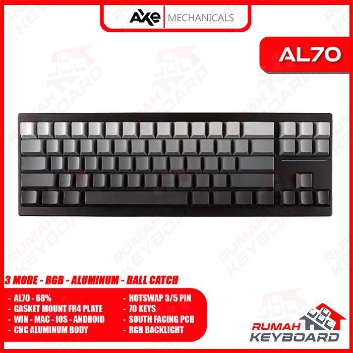 AL70 - 68% - 3 MODE - GASKET - SOUTH RGB  - ALUMINUM - BALL CATCH - MECHANICAL KEYBOARD - ACK GRADIE