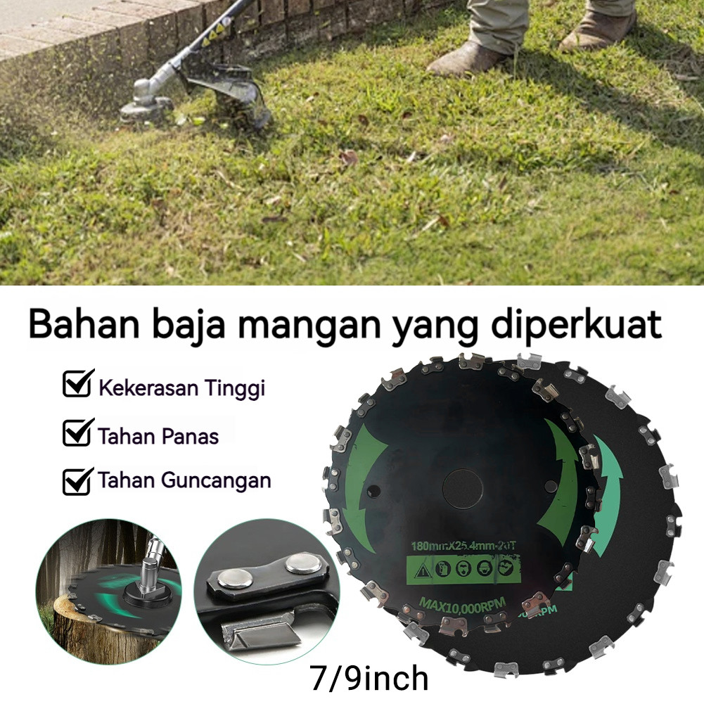 9inch 20T Pisau Mesin Pemotong Rumput untuk Memotong Bambu dan Semak-semak