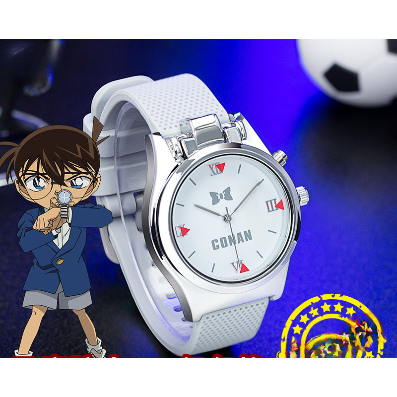 Lucky Stone Detective Conan Behind-the-Scenes Detective Laser Quartz Watch