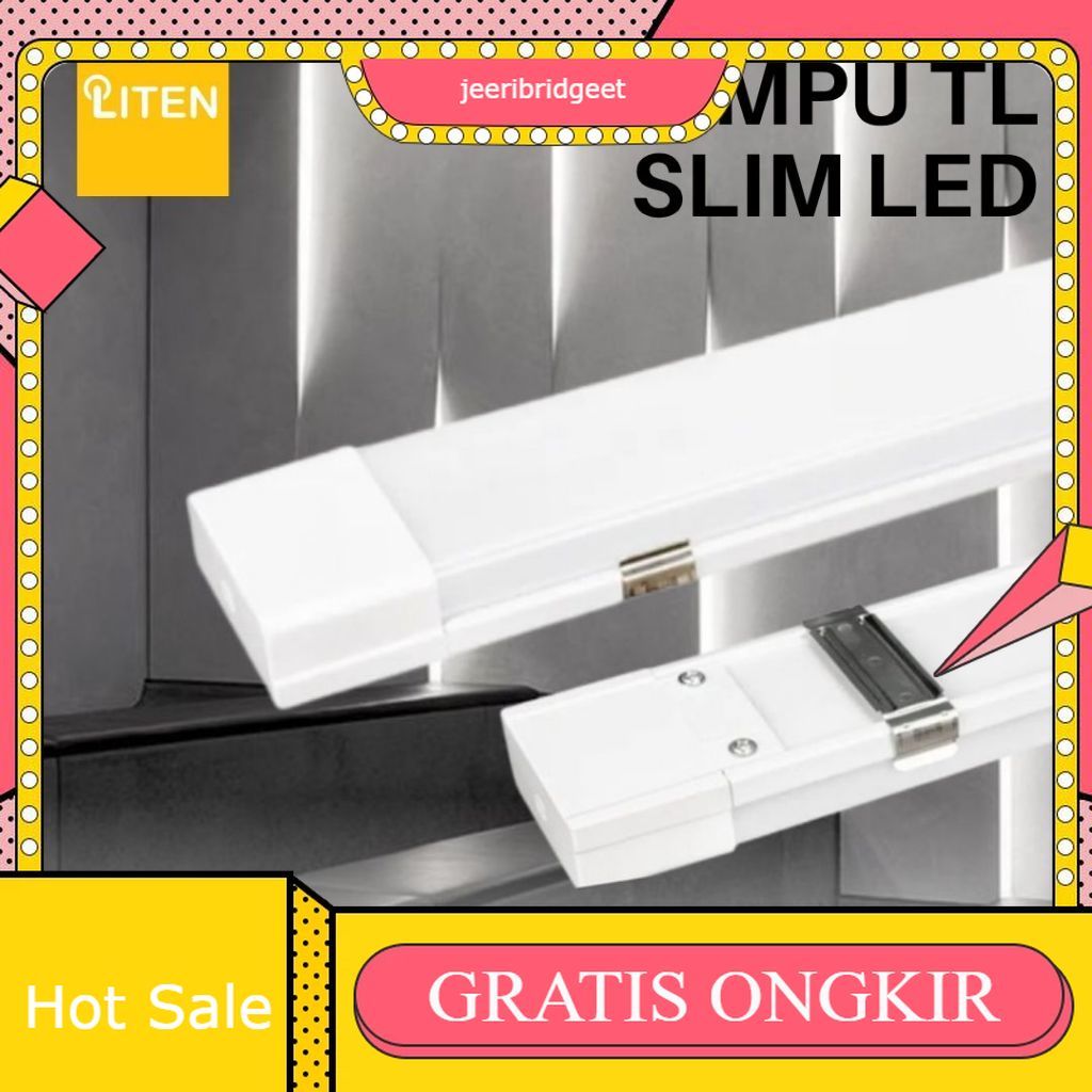 Lampu TL Slim Tube KOTAK Light T8 LED 30W-60cm 60W-120cm / Lampu Neon Plafon 120 cm TL