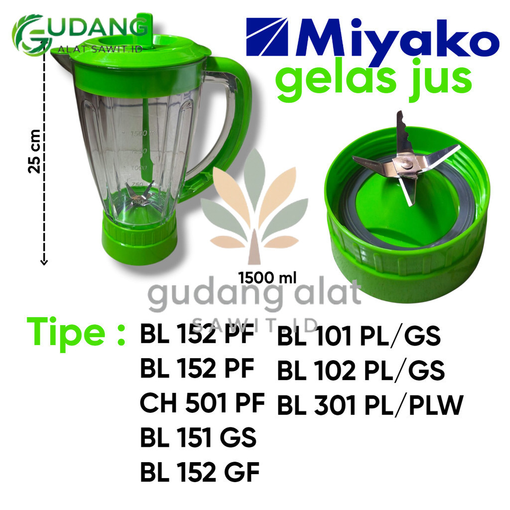 GELAS BLENDER JUS MIYAKO PLASTIK TERMURAH