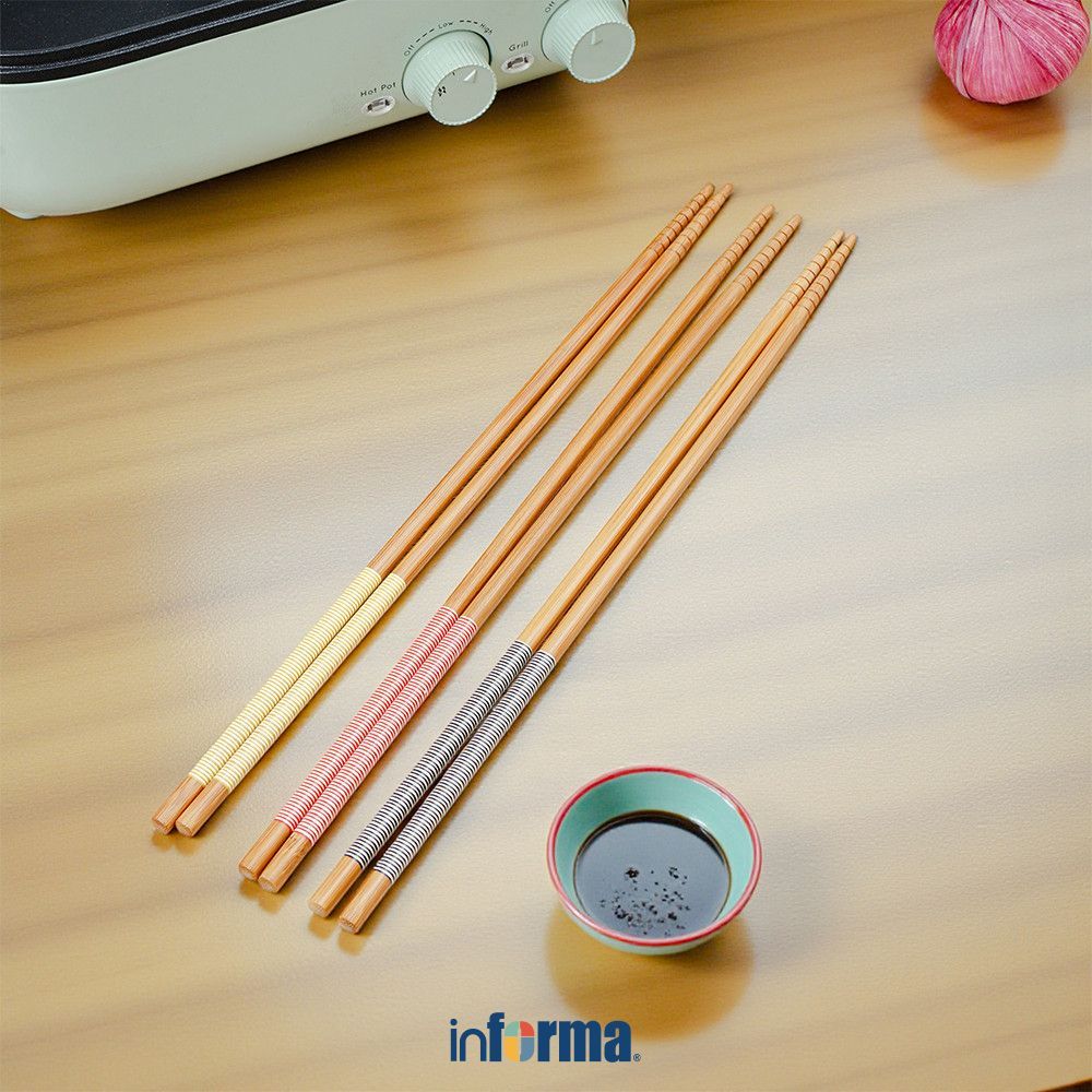 Informa Cooking Color Set 6 pcs Miya Sumpit Masak Chopstick Food Grade Perlengkapan Dapur Chopsticks