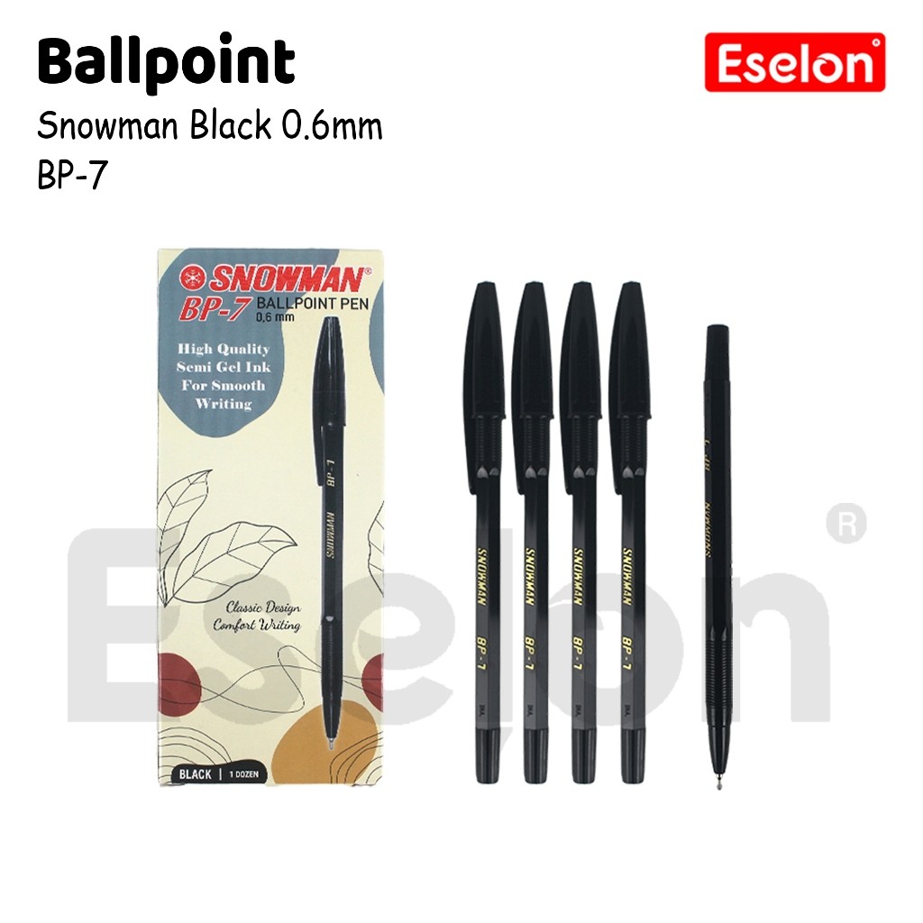 12pcs Pulpen Snowman BP-7 / 1 pak  pulpen snowman BP-7