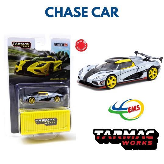 GND48 T64G-005-ML/CHASE Tarmac Works 1/64 Koenigsegg Agera Rs Silver/Yellow/Black CHASE CAR