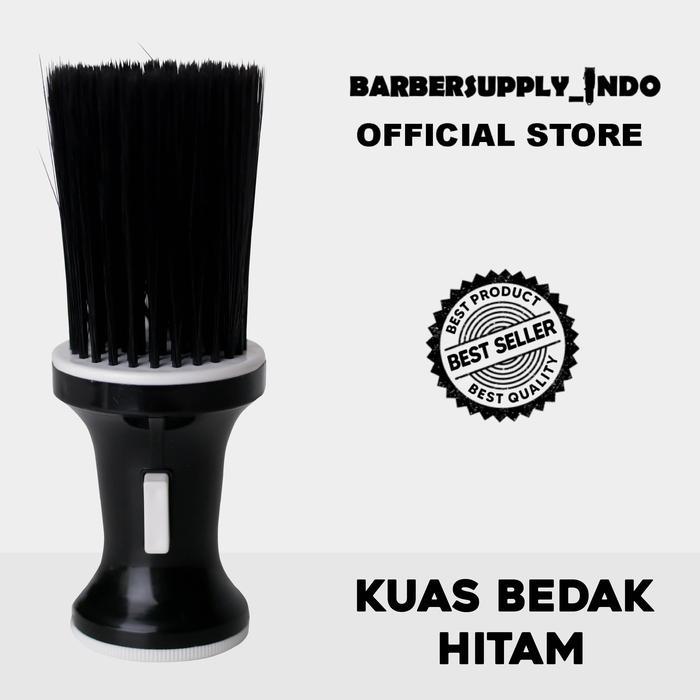 Kuas Barber Isi Bedak Premium / Kuas Barber / Barber Brush - HITAM