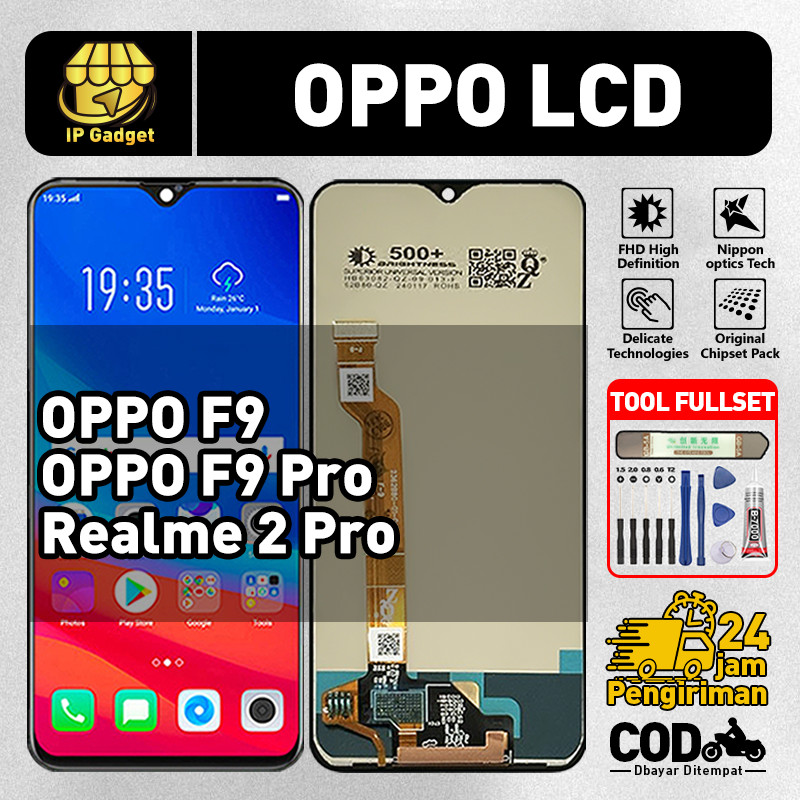 ORIGINAL LCD OPPO F9 / F9 Pro LCD Realme 2 Pro Fullset ORI HP Asli Touchscreen Layar Sentuh HP COD