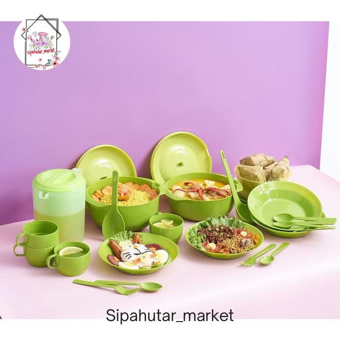 PRASMANAN SET MADELINE SERVING SET 18pcs PRASMANAN SET PLASTIK BAHAN TEBAL