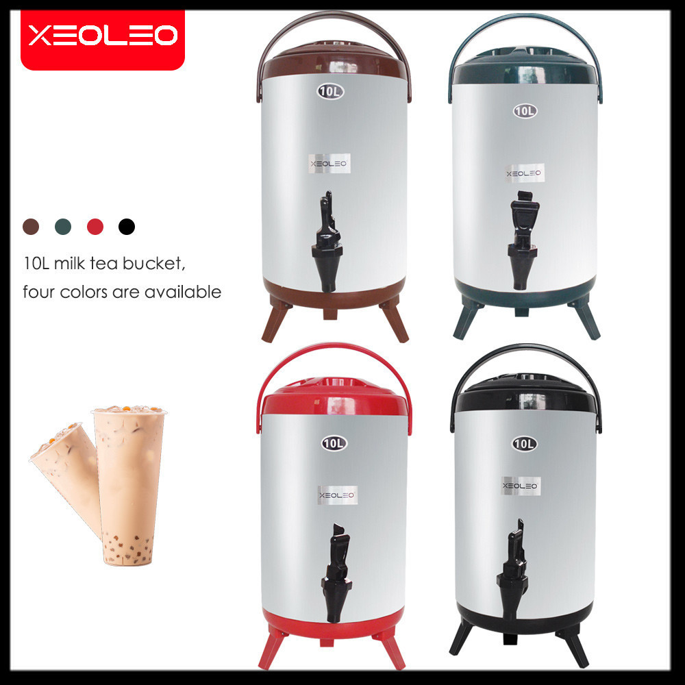 BADABEST XEOLEO Bubble tea Insulation preservation barrel 10L Insulation Bucket Stainless steel Insu