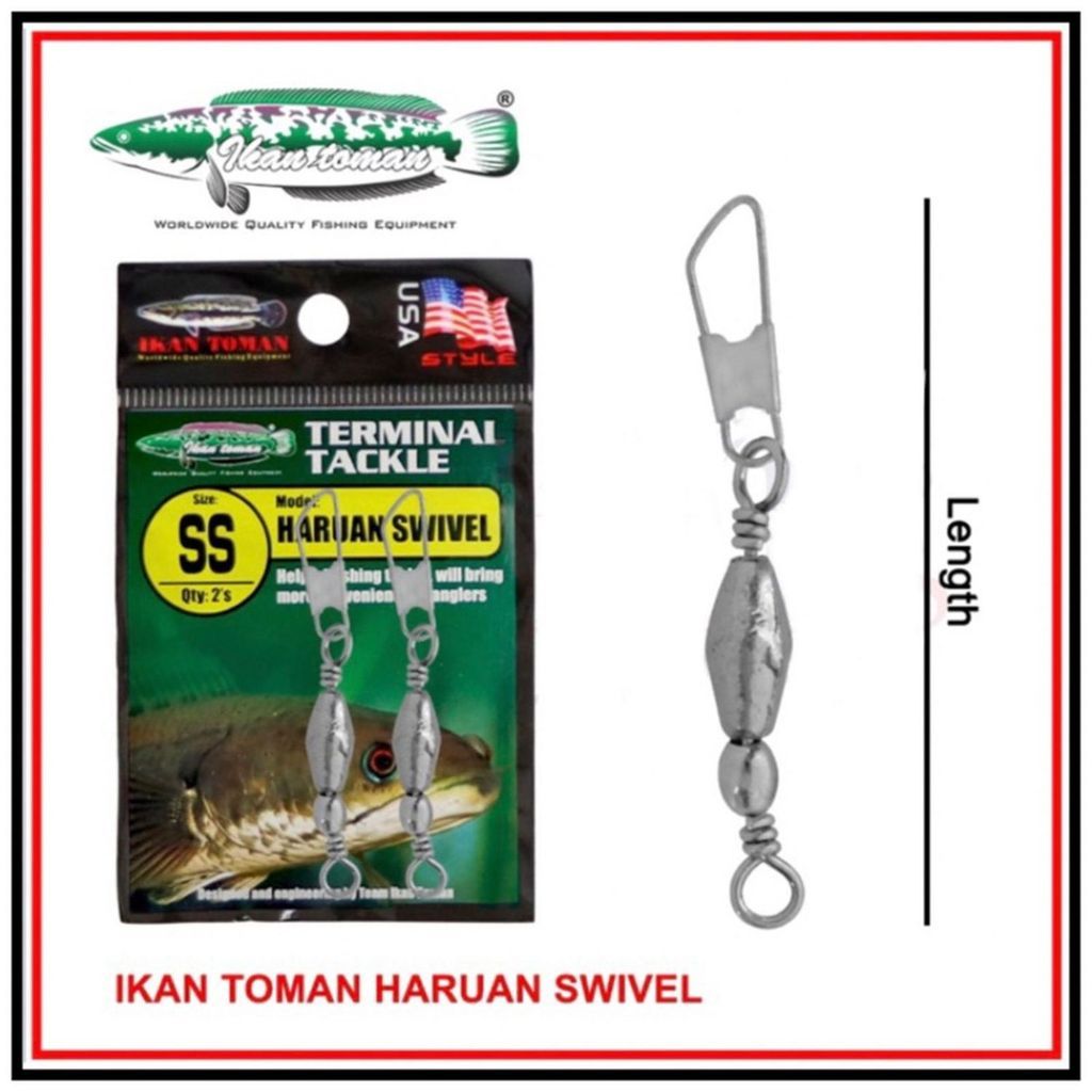 Ikan Toman Haruan Swivel Fishing Snap Swivel Accessories Fishing - Kail Pancing - Kail Umpan Pancing