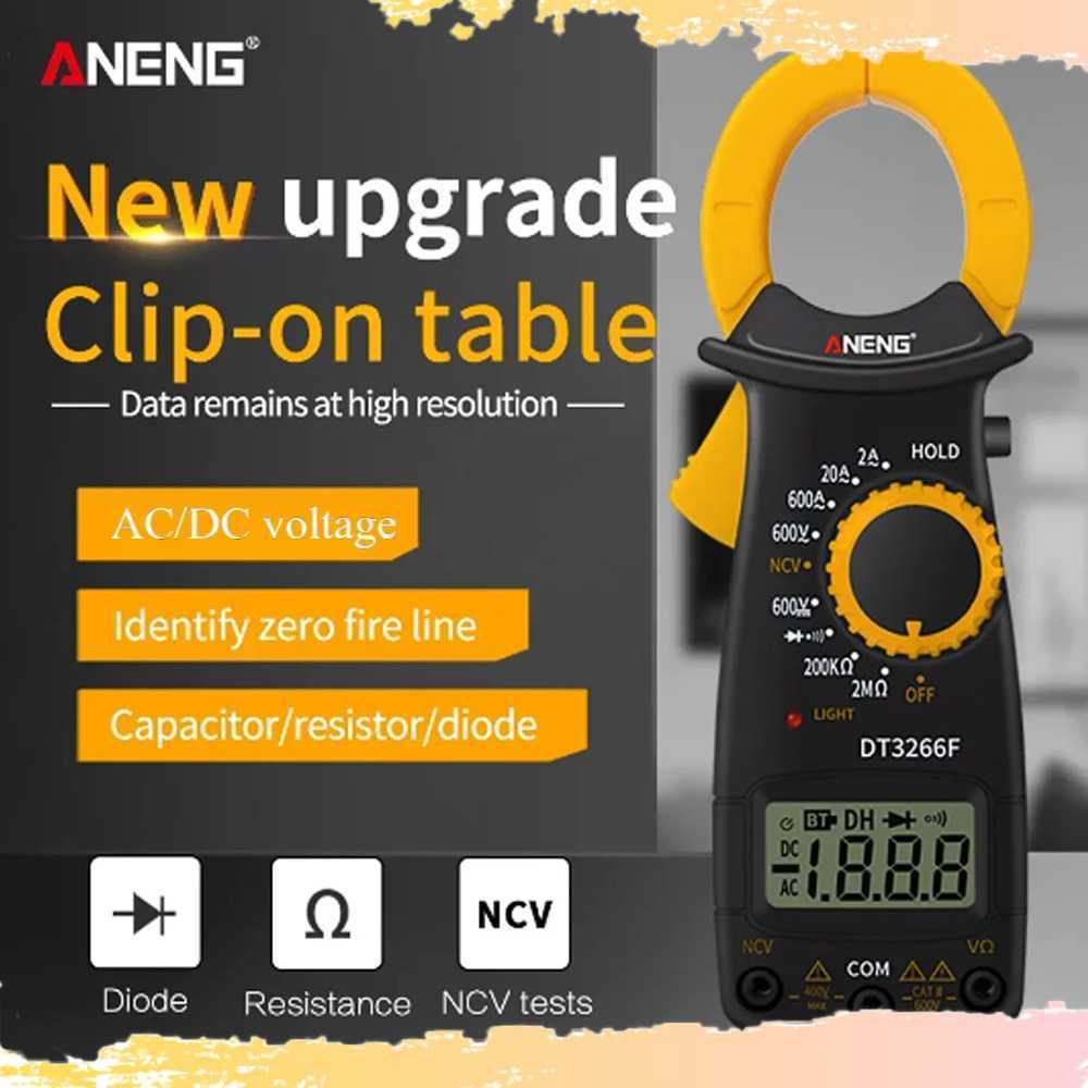 DNK - ANENG Digital Multimeter Tang Ampere Voltage NCV Tester Clamp - DT3266F