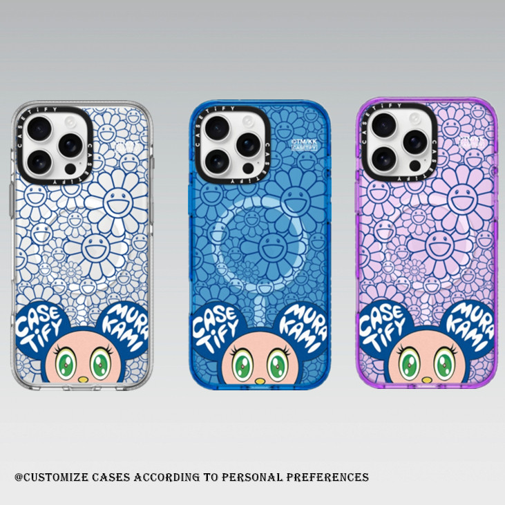 CASETiFY Murakami Takashi Phone Case Untuk iPhone 16 16Pro 11 12 13 14 15 Plus Pro Max Magnetik Kera