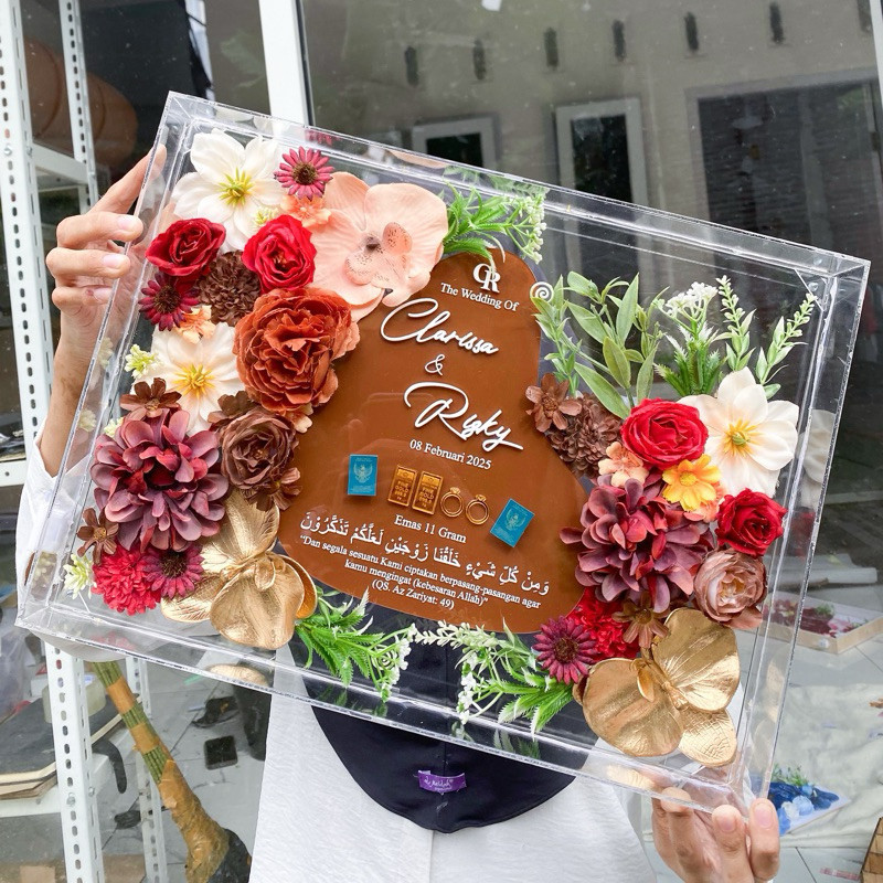 Free Packing Kayu  Mahar Akrilik Mahar Murah Mahar Nikah Mahar Pernikahan Mahar Transparan