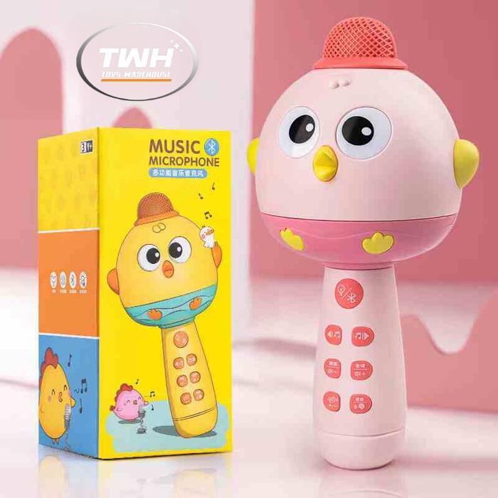 [Tia toys] MIC KARAOKE ANAK BLUETOOTH CANGGIH MODEL TERBARU CHICKEN VERSION BISA KONEK BLUETOOH & GA