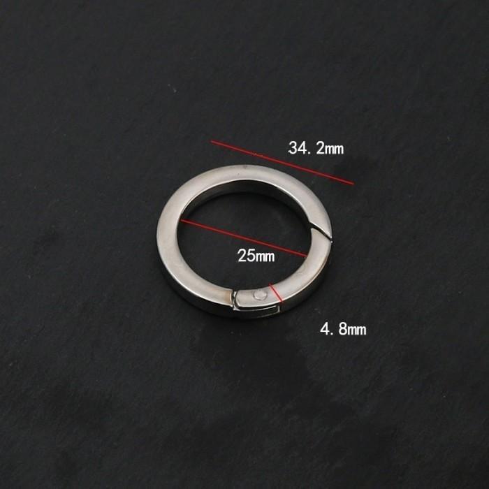 2pcs/Set Ring O Buka Pengait Tas Besi Tebal Premium Besi Tas Untuk Kaitan Pengait Tali Tas 25mm - Pe