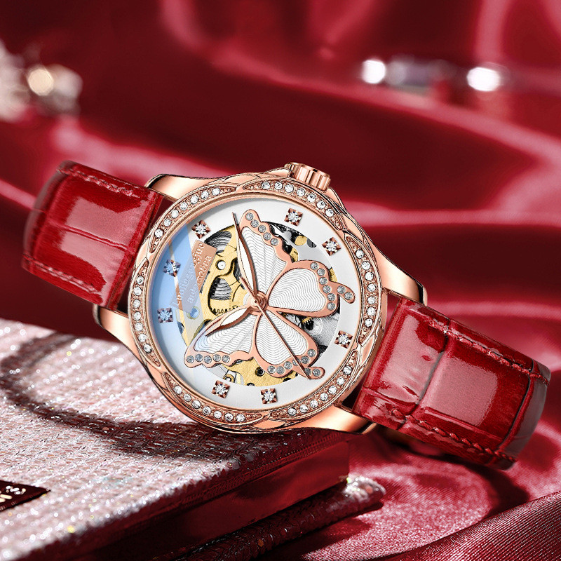 Duke dari Lorraine/Jam Tangan Mekanik Wanita Berongga dengan Berlian, Jam Tangan Mekanik Otomatis Se
