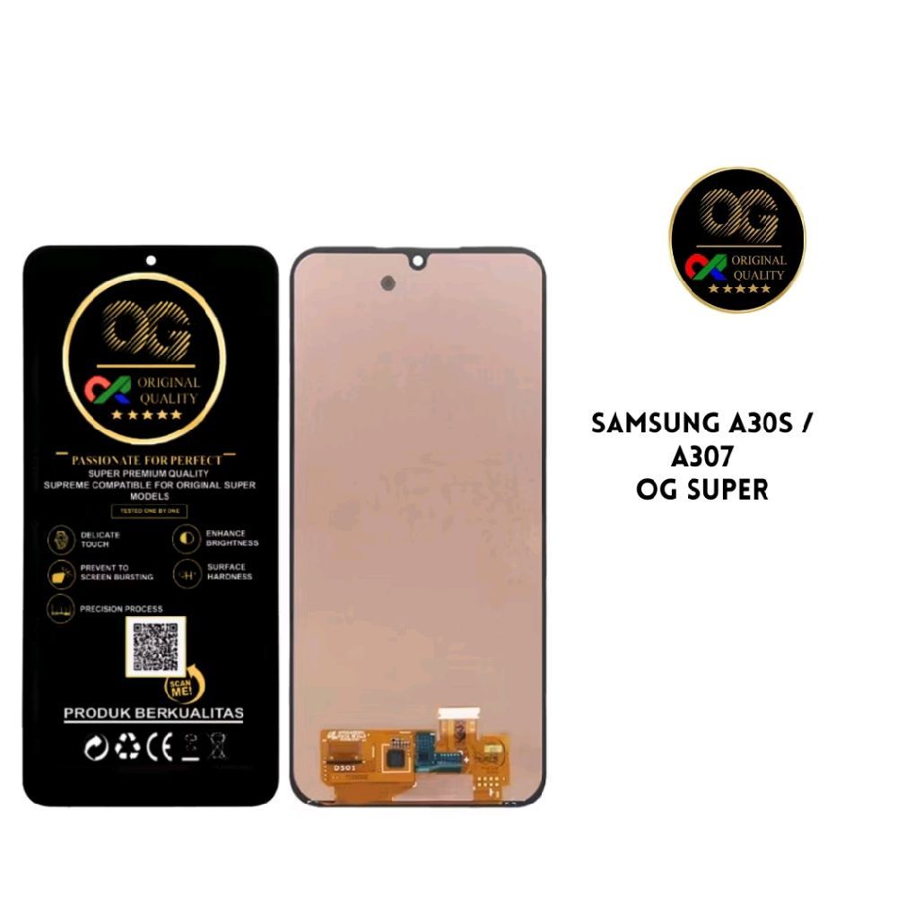 LCD fullset + Touchscreen untuk Samsung A30s=S LCD OG OLED Fingerprint Original