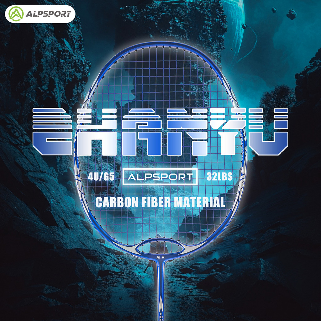 ALPSPORT Zhanyu Raket Bulu Tangkis Bridge Raket Badminton Magnetik 32LBS 4U G5 50T 100% Full Carbon 