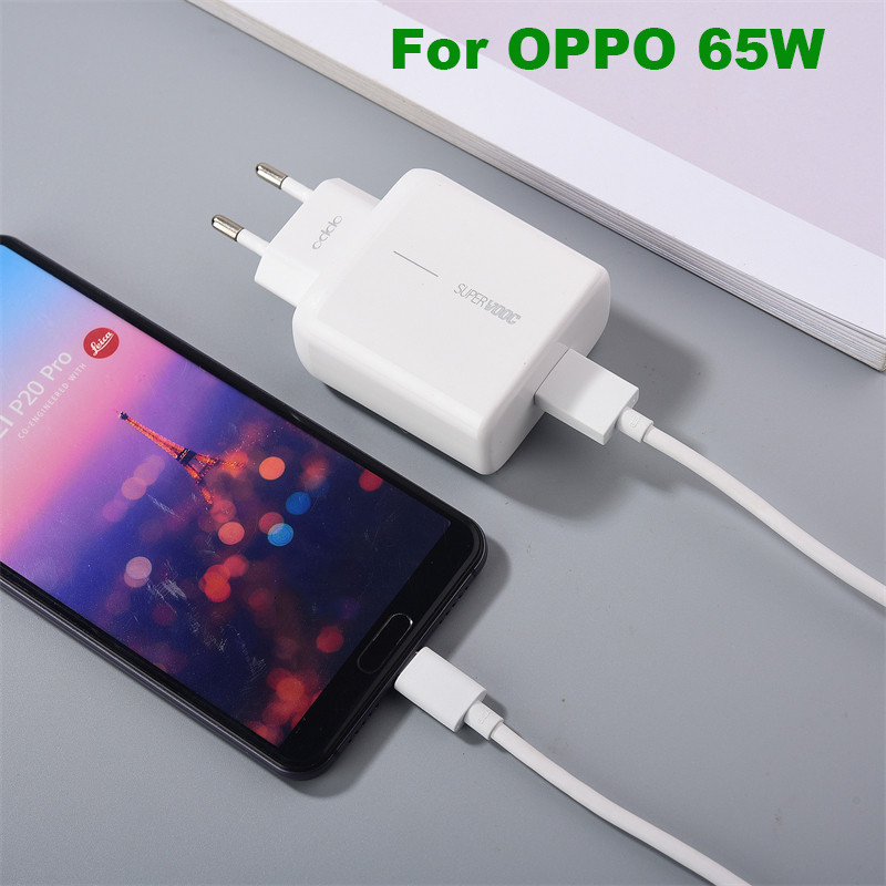 Original For OPPO Find X3 ProLite Reno 4 5 6 Pro+ Charger 65W Super VOOC 20 EU Fast Charger For Ace 