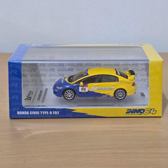 Inno INNO64 Honda Civic Type R FD2 Spoon Sports 2007 Diecast Koleksi Mobil Mainan Mini Scale 1/64 ho