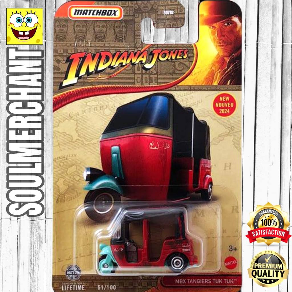 Matchbox Indiana Jones MBX Tangiers Tuk Tuk Merah Diecast Bemo