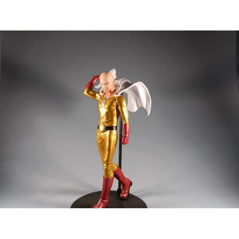 Original Bandai Banpresto One Punch Man Dxf Saitama Anime Action Metal color scheme Figures Model Fi
