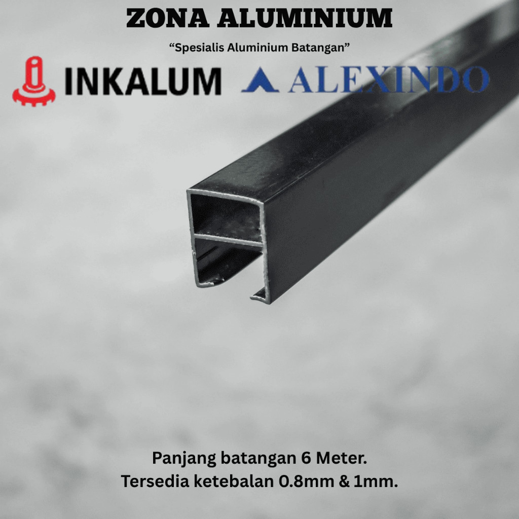 INKALUM ALEXINDO Aluminium Batangan 035 Tiang Polos untuk Sliding Window