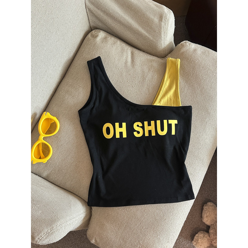 Rompi tanpa lengan suspensi atasan pendek baru wanita