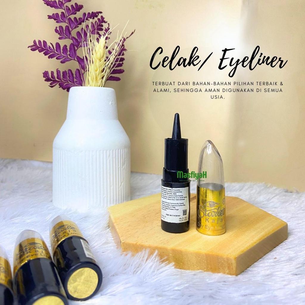 (1LUSIN) CELAK KAJAL STARLET ORIGINAL CELAK STARLET KAJAL EYELINER MATA KAJAL CELAK STARLET CELAK MA