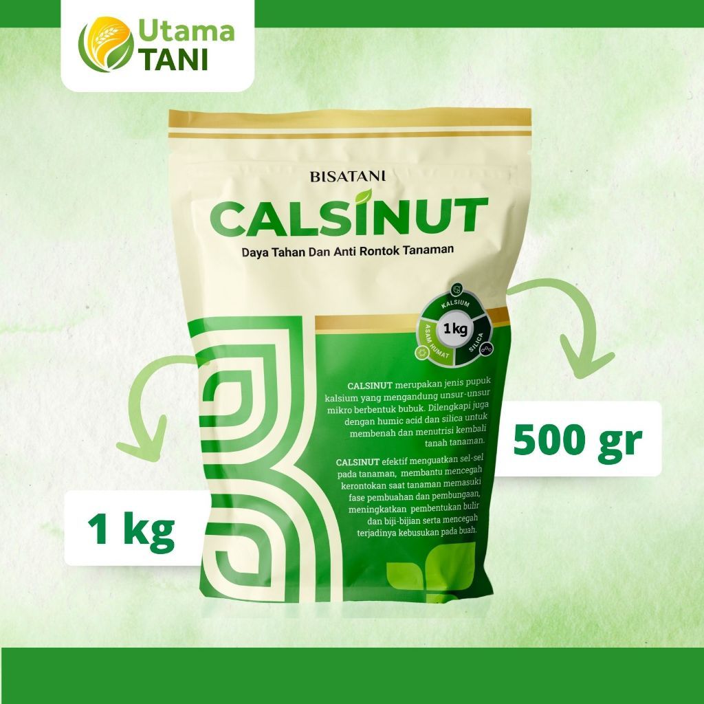 SALEPupuk Pencegah Rontok Daun dan Bunga pada Tanaman - CALSINUT Pupuk Kalsium (Calcium) Plus Silika