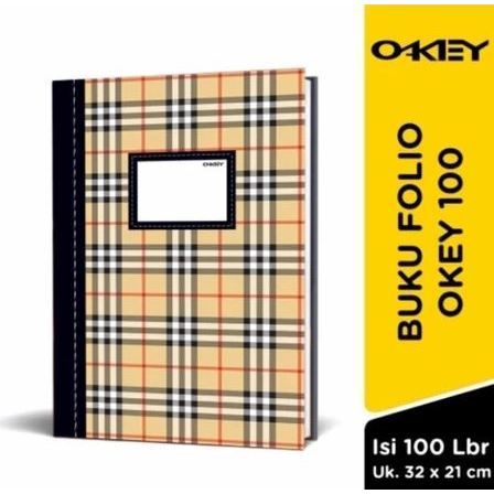 (ncs) Buku Folio Bergaris Okey isi 100 Lembar Hardcover motif buku besar akuntansi buku kas akuntan 