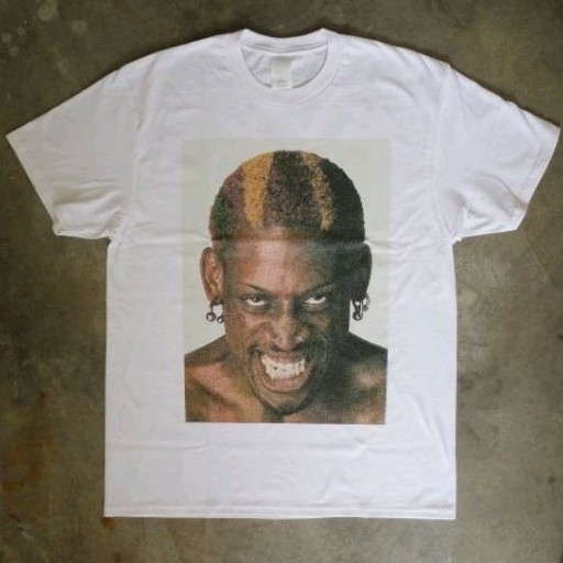 Kaos basket Dennis Rodman Tshirt Vintage Style modern bootleg Baju kaos