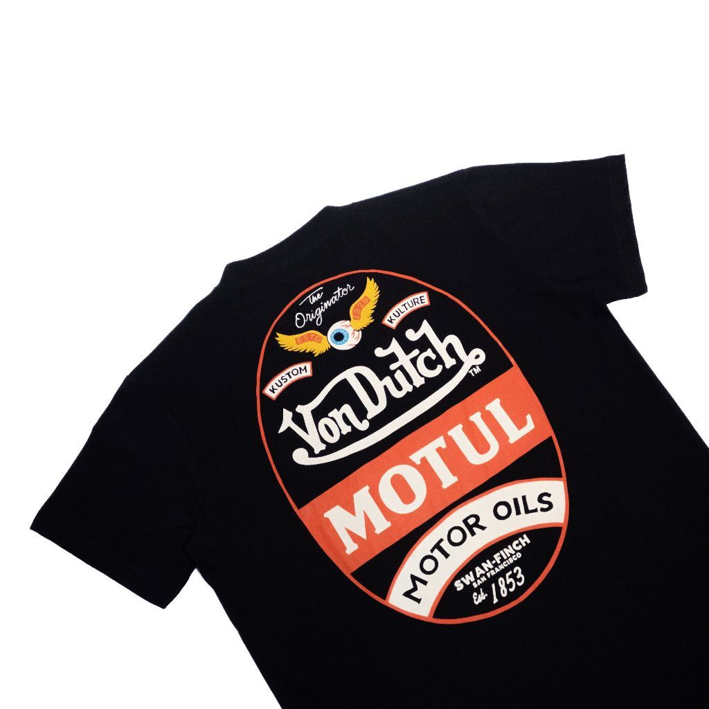(Barang asli) Von Dutch &  Motul Collaboration Tshirt MTL02 Black