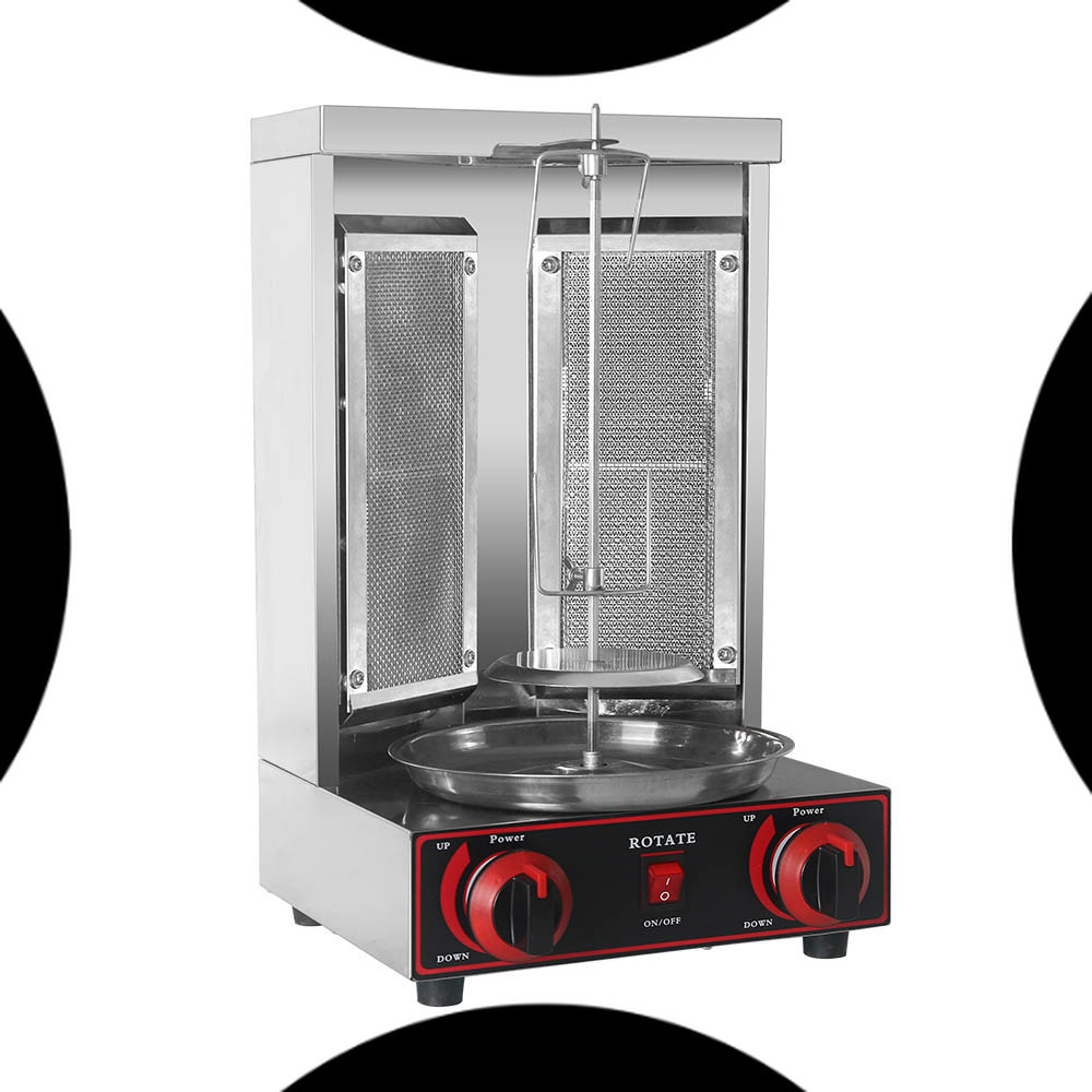 SALE  Vertical Rotating BBQ Kebab Meat LPG Gas Grill Stainless Steel Commercial Shawarma Doner Meat 