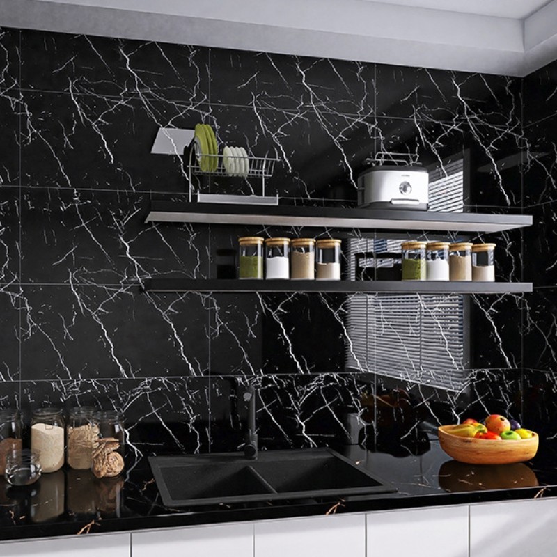 Wallpaper Sticker Dinding Per Roll Motif Marmer Panjang 3 Meter