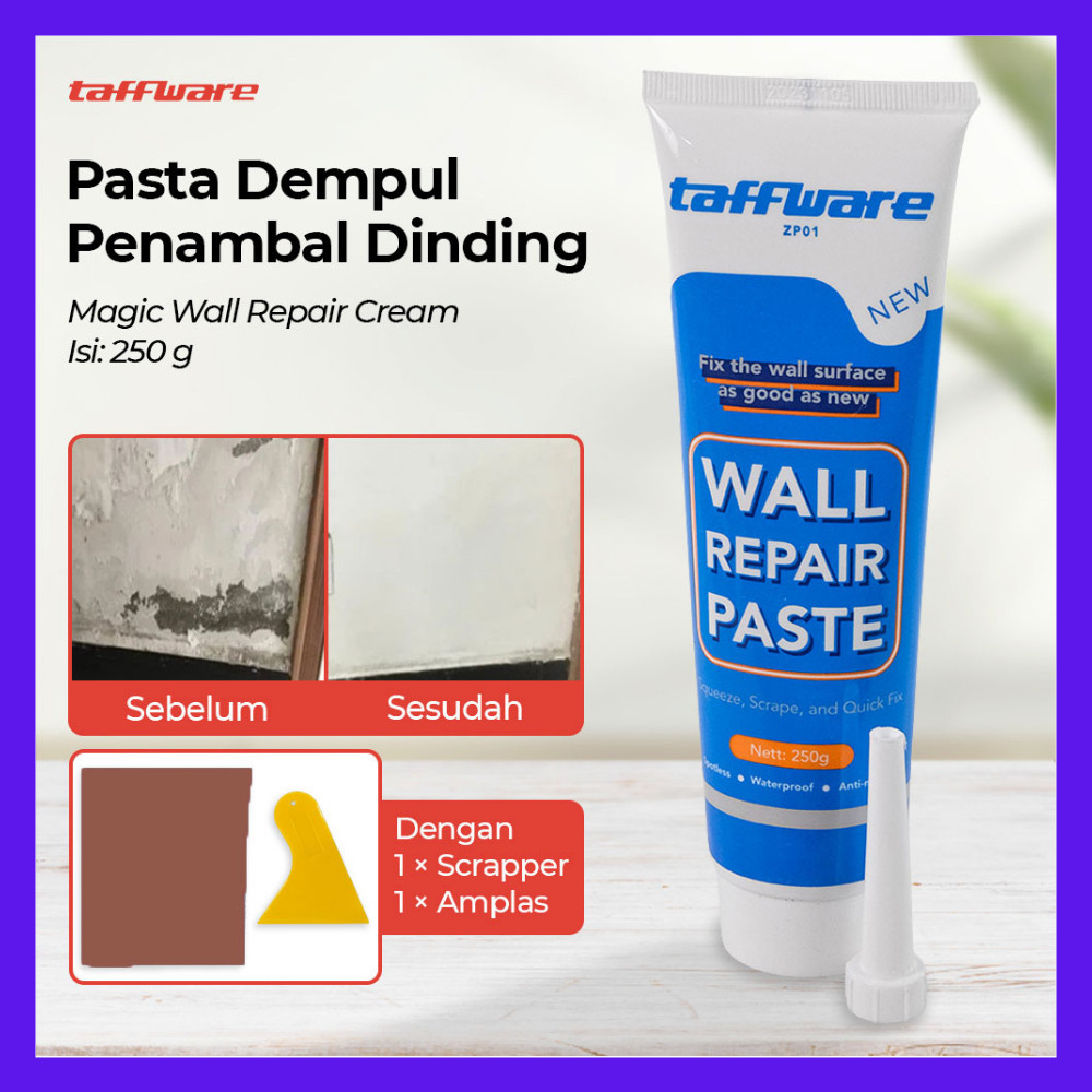 Wall Repair Paste Cream 250g - Dempul Perbaikan Tembok Dinding Retak - Lem Perekat Tembok Retak