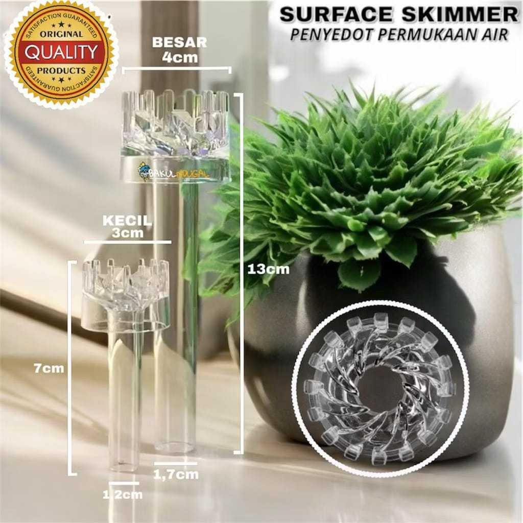 SKIMMER PUTAR AQUARIUM AQUASCAPE LILY PIPE SKIMMER AKRILIK