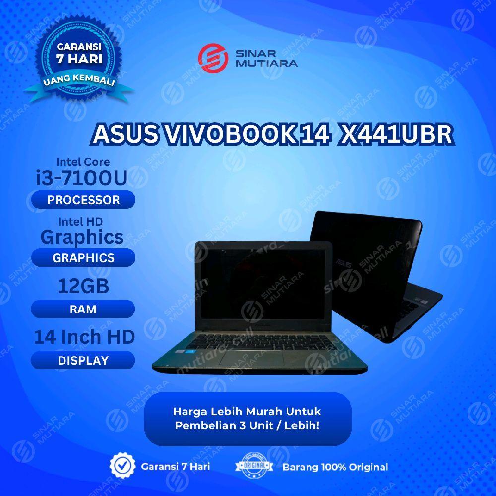 ASUS VIVOBOOK 14_ASUS LAPTOP X441UBR i3 7020U 12 GB (14") LAPTOP SECOND ORIGINAL SINAR MUTIARA CELL