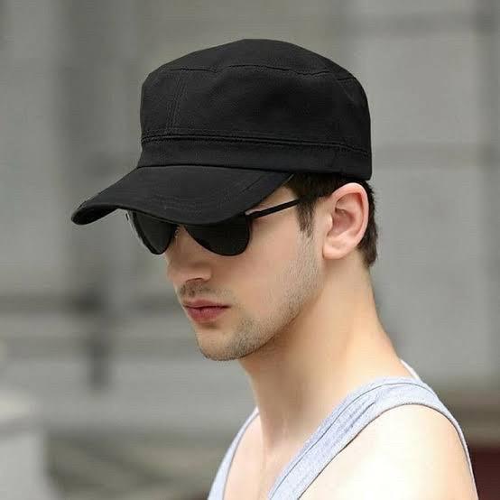 TOPI KOMANDO HITAM- topi army pria tactical polos militer