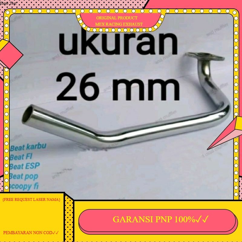 Leher pipa knalpot inlet 26 beat fi beat karbu scoopy fi beat deluxe