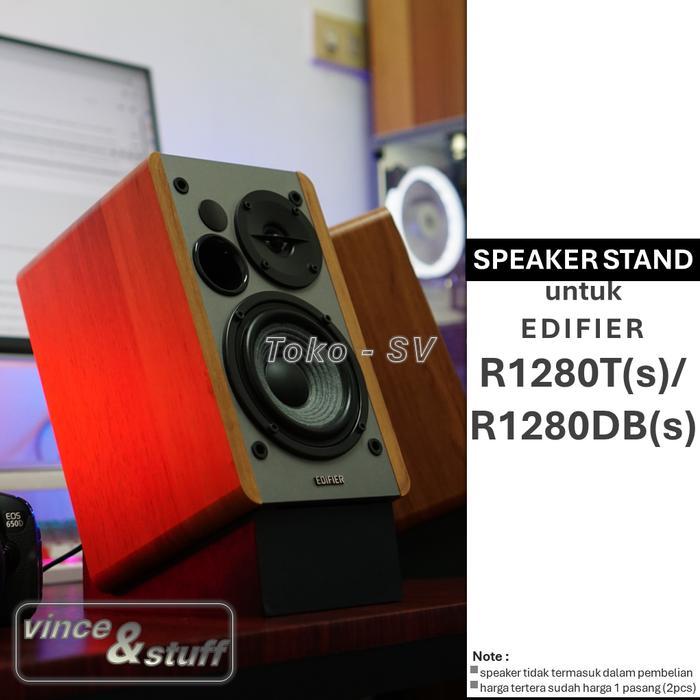 Speaker Stand Edifier R1280T / R 1280 T / R1280DB - hitam doff black - 20 Derajat, Acrylic